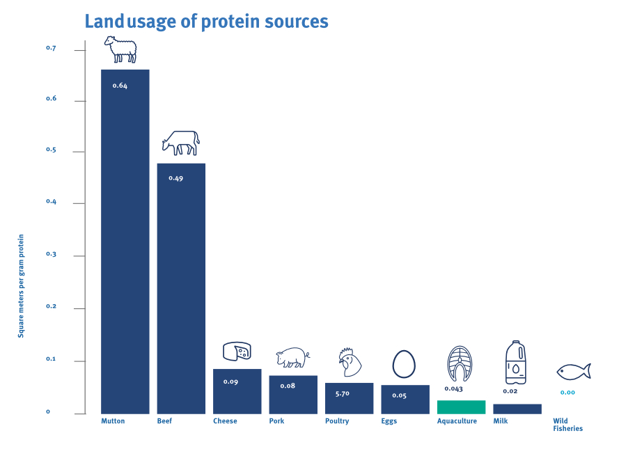 Co2 Emissions of Protein Sources graph - OCEANA