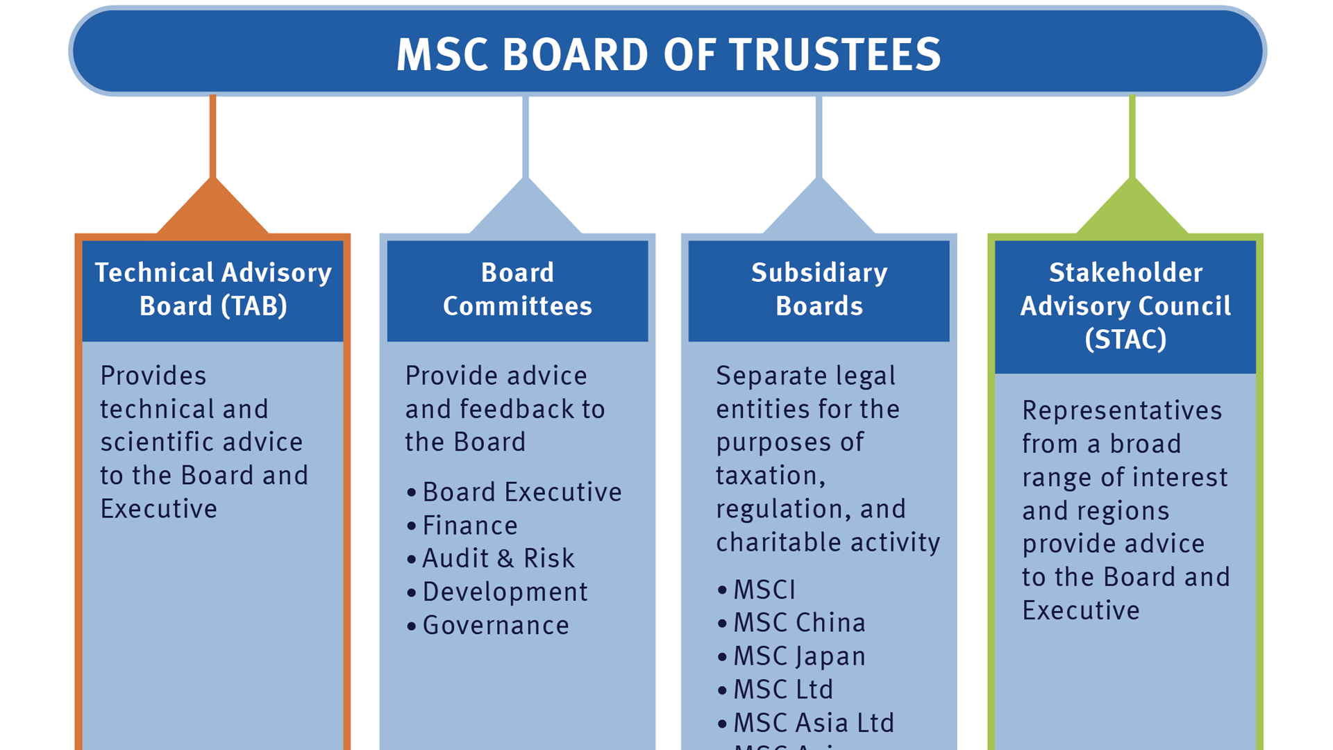 Chart of MSC Governance Structure