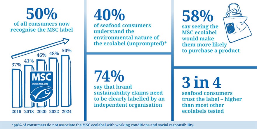 Infographic: Consumer perceptions 2024 - awareness and understanding of the MSC label