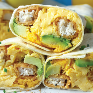 Fish Finger Breakfast Burrito