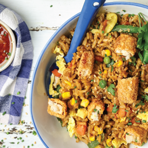 Fish Finger Fried Rice