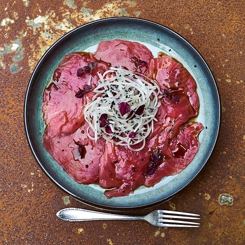 Tuna carpaccio with ponzu sauce Marine Stewardship Council