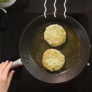 Burger with lemon, feta cheese and red onions