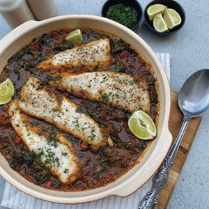 Hake and Spinach Bake