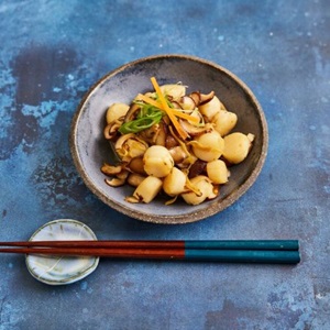 Tiefsee-Scallops mit Shitake-Pilzen