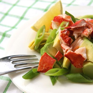 Lobster salad with avocado and mango