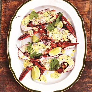 Kreeft met passievrucht en mosterd