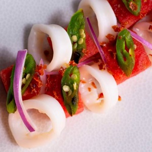 Spicy melon salad