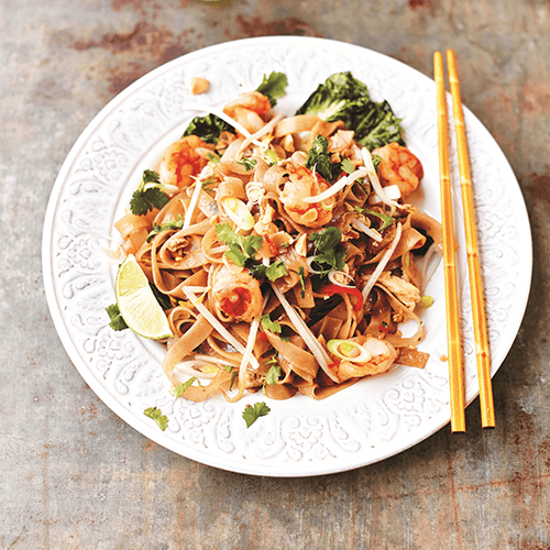 Pad Thai with wild prawns