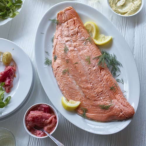 Salmon with rhubarb and dill mayo Marine Stewardship Council