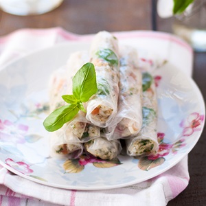 Sardine spring rolls