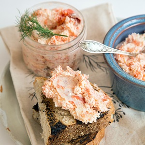 Rillettes von geräuchertem Wildlachs