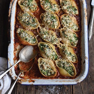 Tuna, Broccoli & Ricotta Stuffed Pasta Shells
