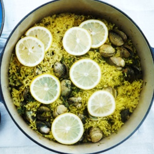 Cockles and dill rice