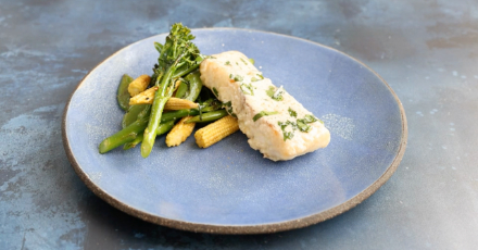 Creamy Coconut Hake with grilled seasonal vegetables - Step 6