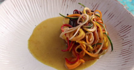 Halibut and colourful zoodles - Step 5