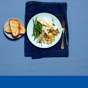Baked whitefish with white wine