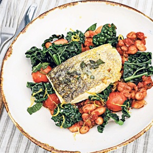 Pan Fried Hake & Tuscan Beans