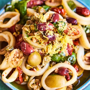 Puttanesca Style Squid Salad
