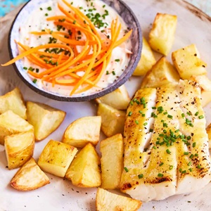 Oven-Baked Cod with Carrot Sauce