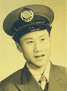 Main in uniform and hat in old sepia photo