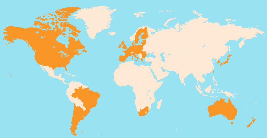 States (or regions, i.e. European Union) that have developed an NPOA to protect seabirds