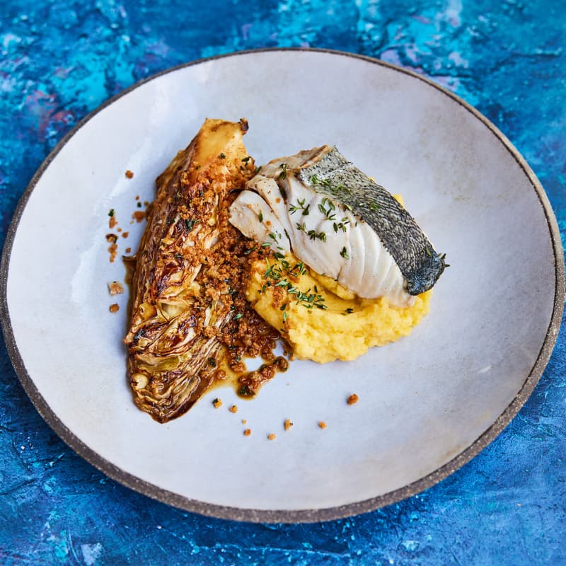 pieczony czarniak z warzywami