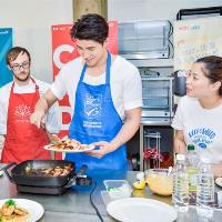 Mr Lee cooking some sustainable seafood