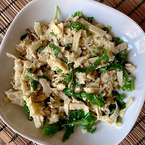 Bowl of lemony sardine pasta