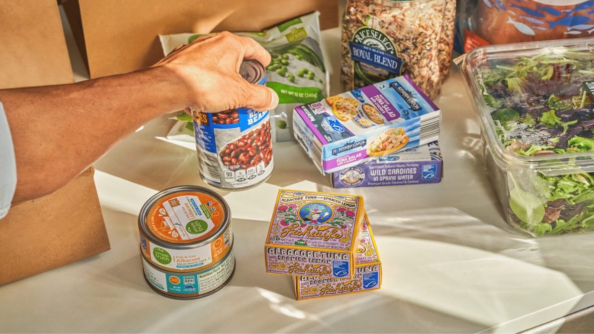MSC certified products on a counter