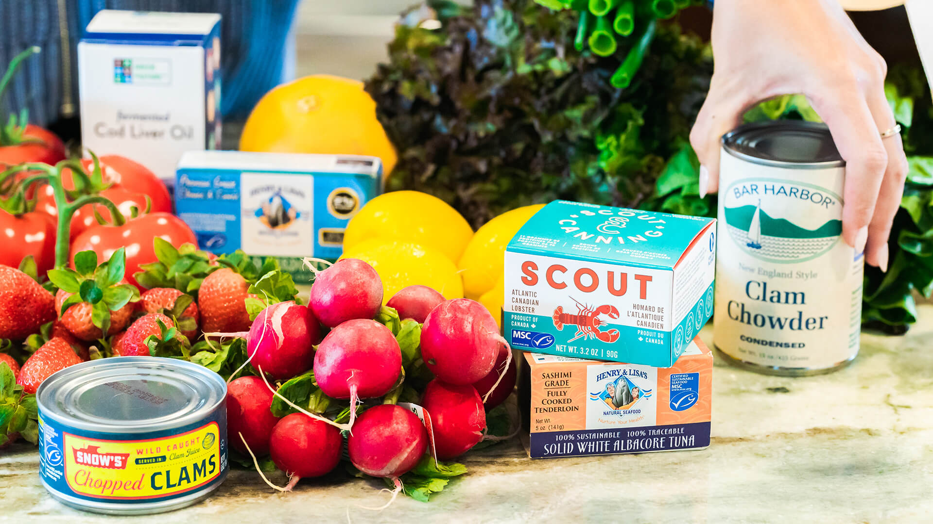 Grocery lay shot by Anthony Rayburn