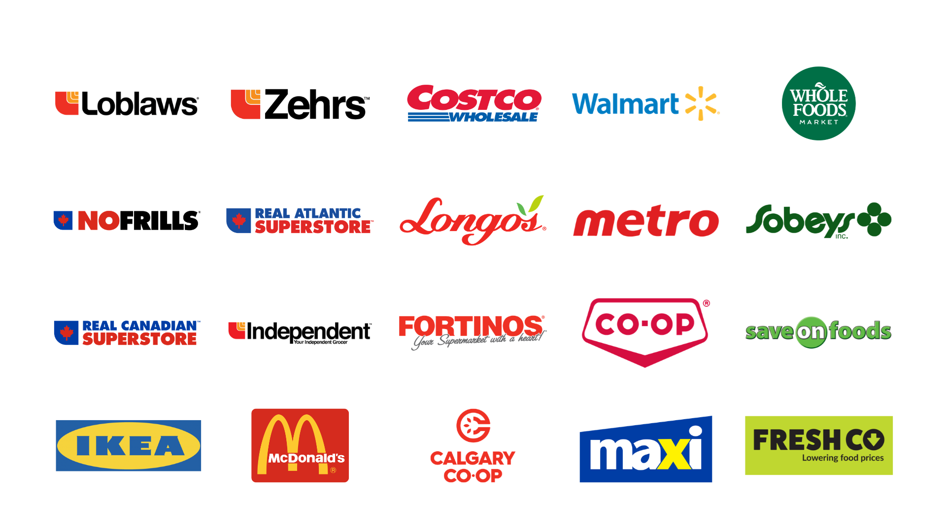 Canadian Retailers and Restaurants