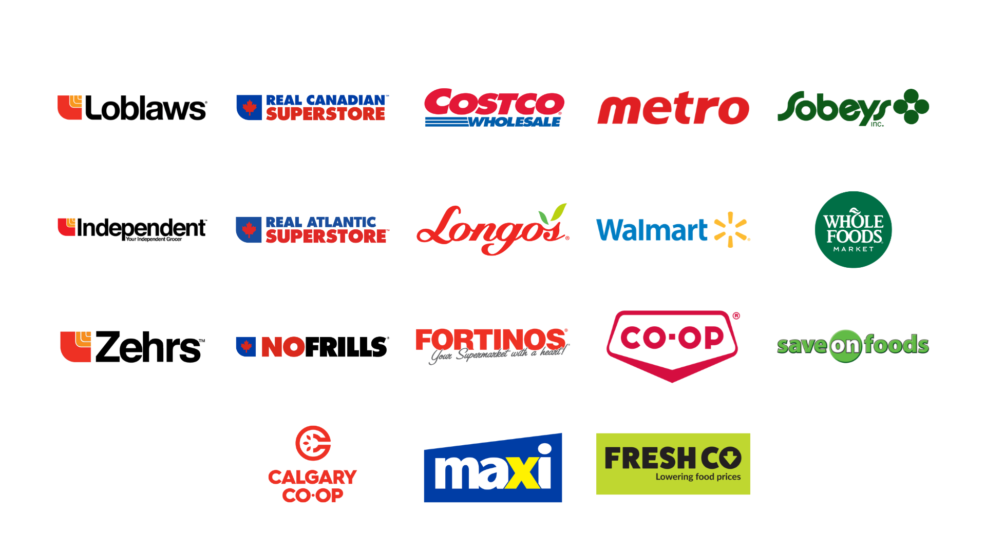 Canadian grocery retailer logos