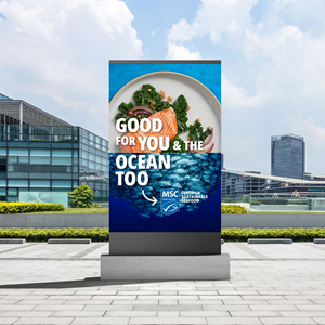 MSC Earth Month 2025 outdoor sign