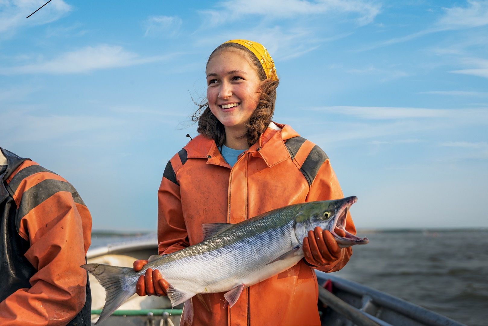 World Ocean Day 24 - fisher holding salmon