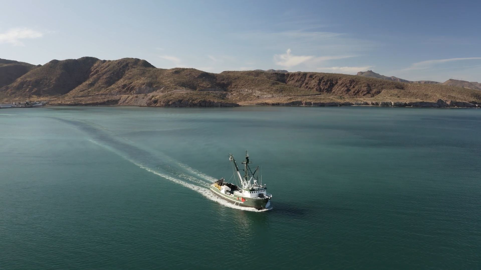 Sardine boat heading out to sea