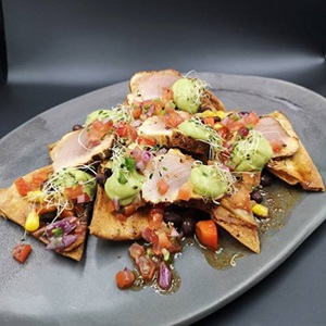 Albacore tuna "nachos"
