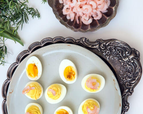 Cold Water Shrimp Deviled Eggs