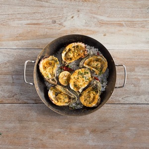 Grilled Parmesan Garlic Oysters