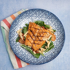 Maple Ginger BBQ Salmon with Korean Summer Salad