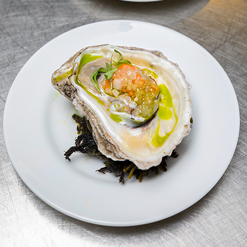 Texas oysters with pikliz sauce