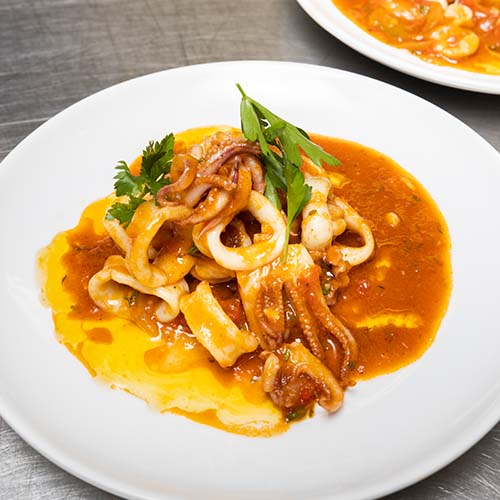 squid in a spicy creole sauce