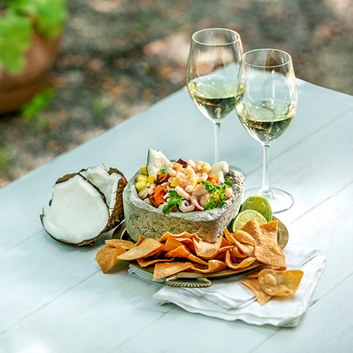 Tropical shrimp ceviche