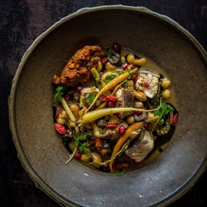 Tajine met lengfilet en wortel