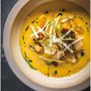 Vlaswijting met frisse koolrabisalade en sinaasappel