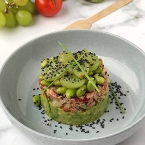 Avocado mousse met zalm