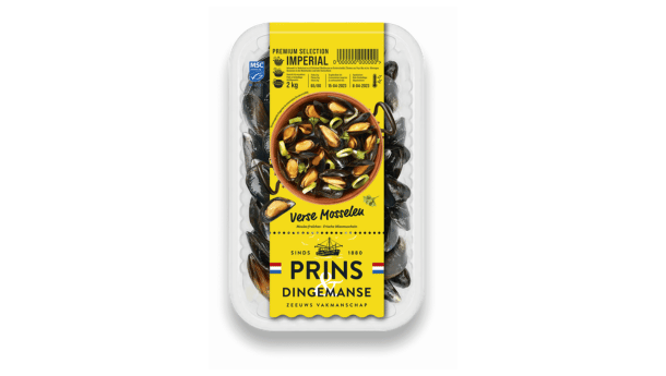 Prins & Dingemanse verpakking met mosselen