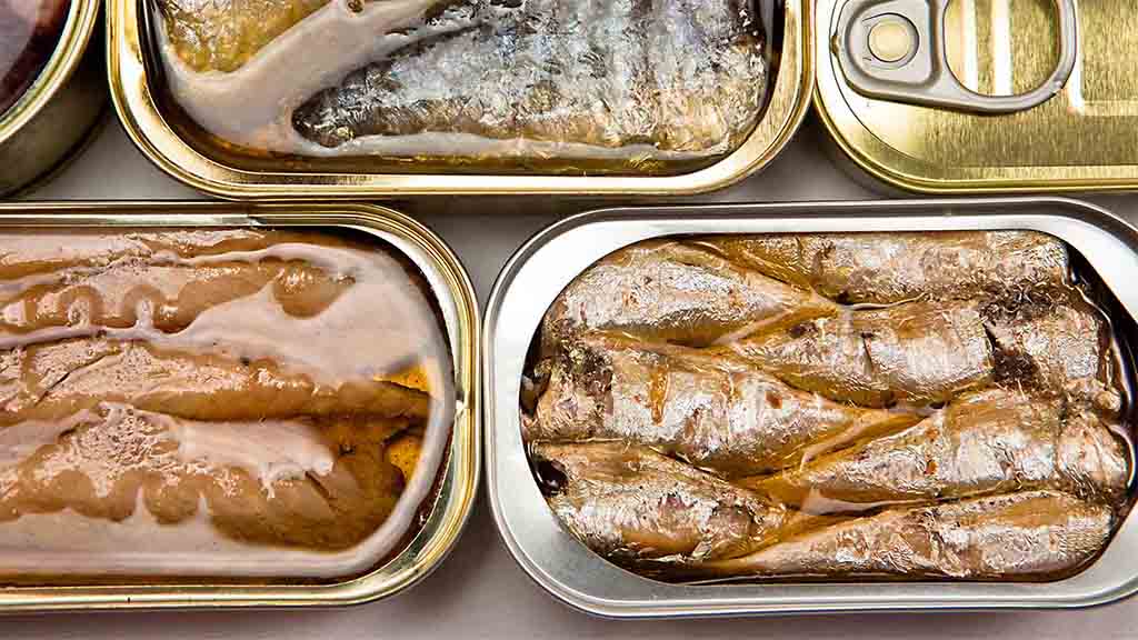 Makreel, sardine of haring in blik