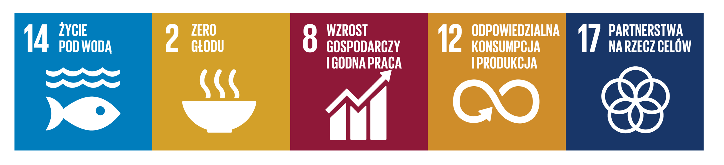 Grafika z ikonami Celów Zrównoważonego Rozwoju ONZ