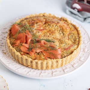 Tarta z dzikim łososiem Oli Juszkiewicz